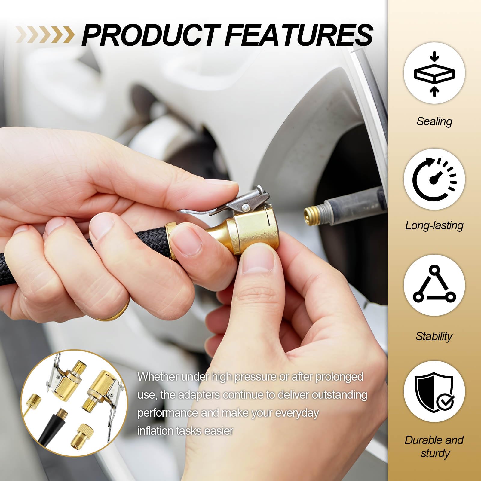6 Pezzi Connettore Valvola Mandrini Pneumatica Universale,Adattatore Valvola,Adattatore Pompa Bicicletta per Bosch Easypump,8mm Leva per Valvola per Auto Palloncini e Cuscini d'Aria Mandrino ad Aria