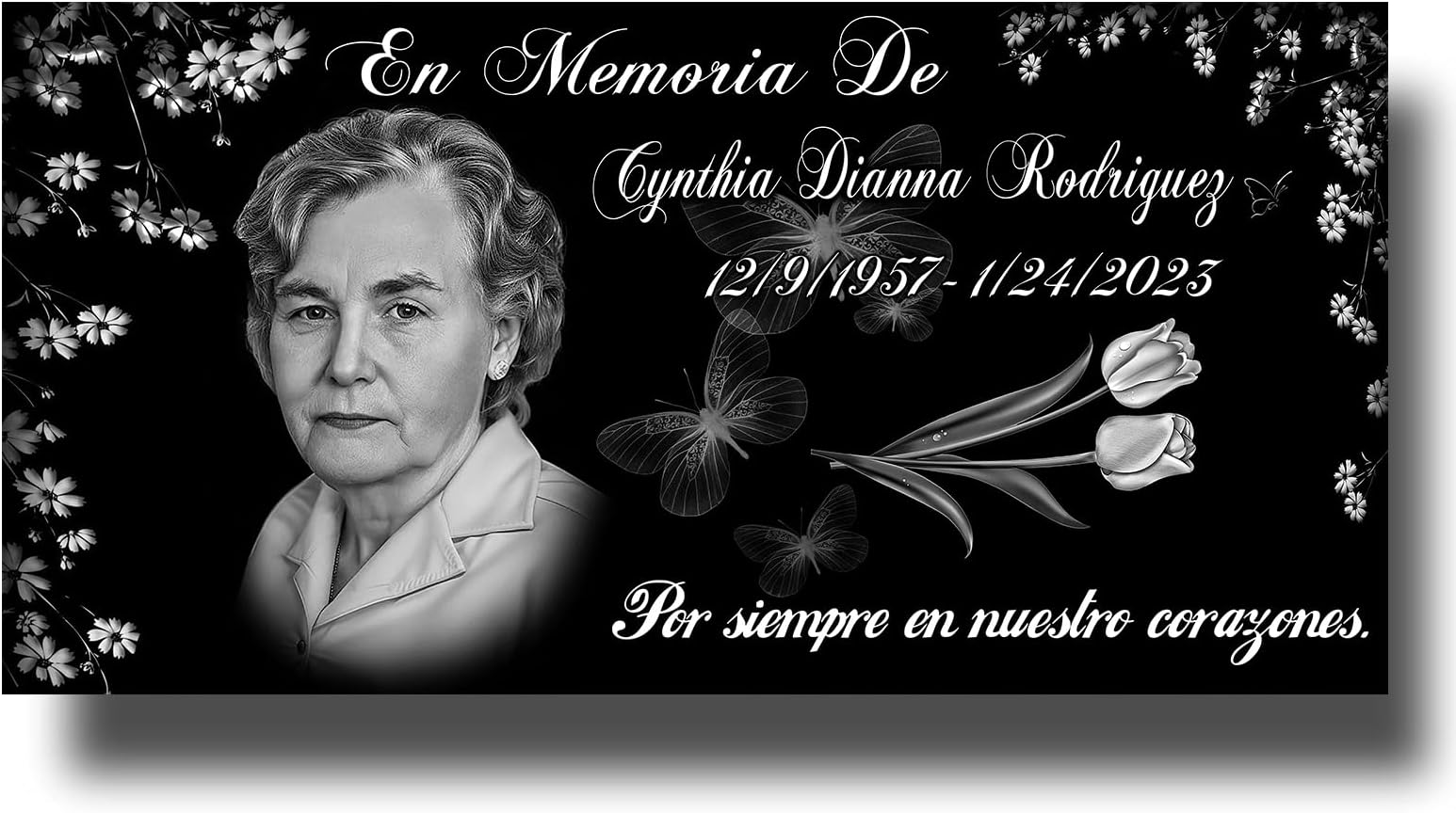 16x8 Granite Gravestone Memorial plaques for Outdoors,Cemetery headstones for Graves,Grave Markers for Cemetery for Humans，Cemetery Tombstone Marker,Grave Stones for Humans