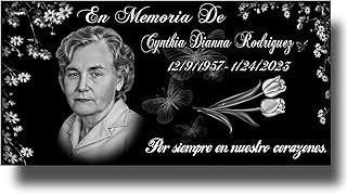 16x8 Granite Gravestone Memorial plaques for Outdoors,Cemetery headstones for Graves,Grave Markers for Cemetery for Humans，Cemetery Tombstone Marker,Grave Stones for Humans