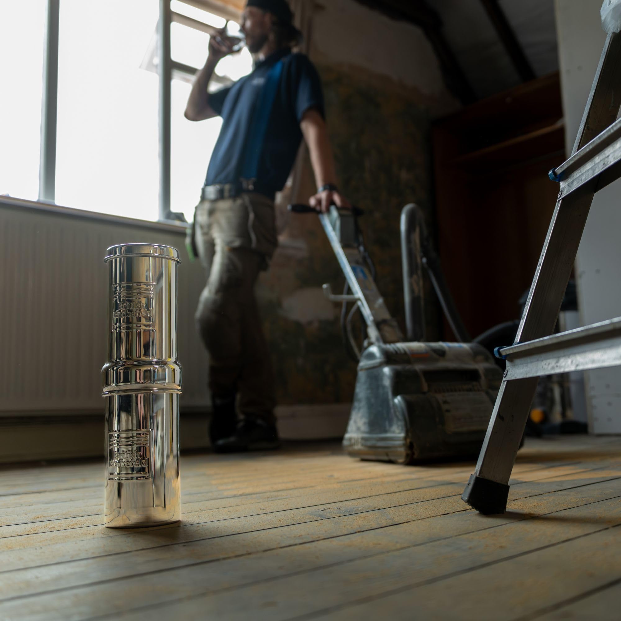 British Berkefeld Sistema Di Filtrazione Dell'Acqua A Gravità In Acciaio Inossidabile Da 1 Litro |Incl 1 Cartuccia Ultra Sterasyl |Acqua Pulita E Dal Gusto Ottimo |Non Richiede Installazione Idraulica
