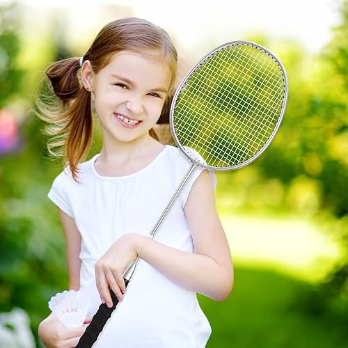 Miniatura 6 de Jenaai Juego de 6 piezas de bádminton que incluye 6 raquetas de bádminton, 6 volantes de bádminton de nailon, raqueta de bádminton al aire libre,