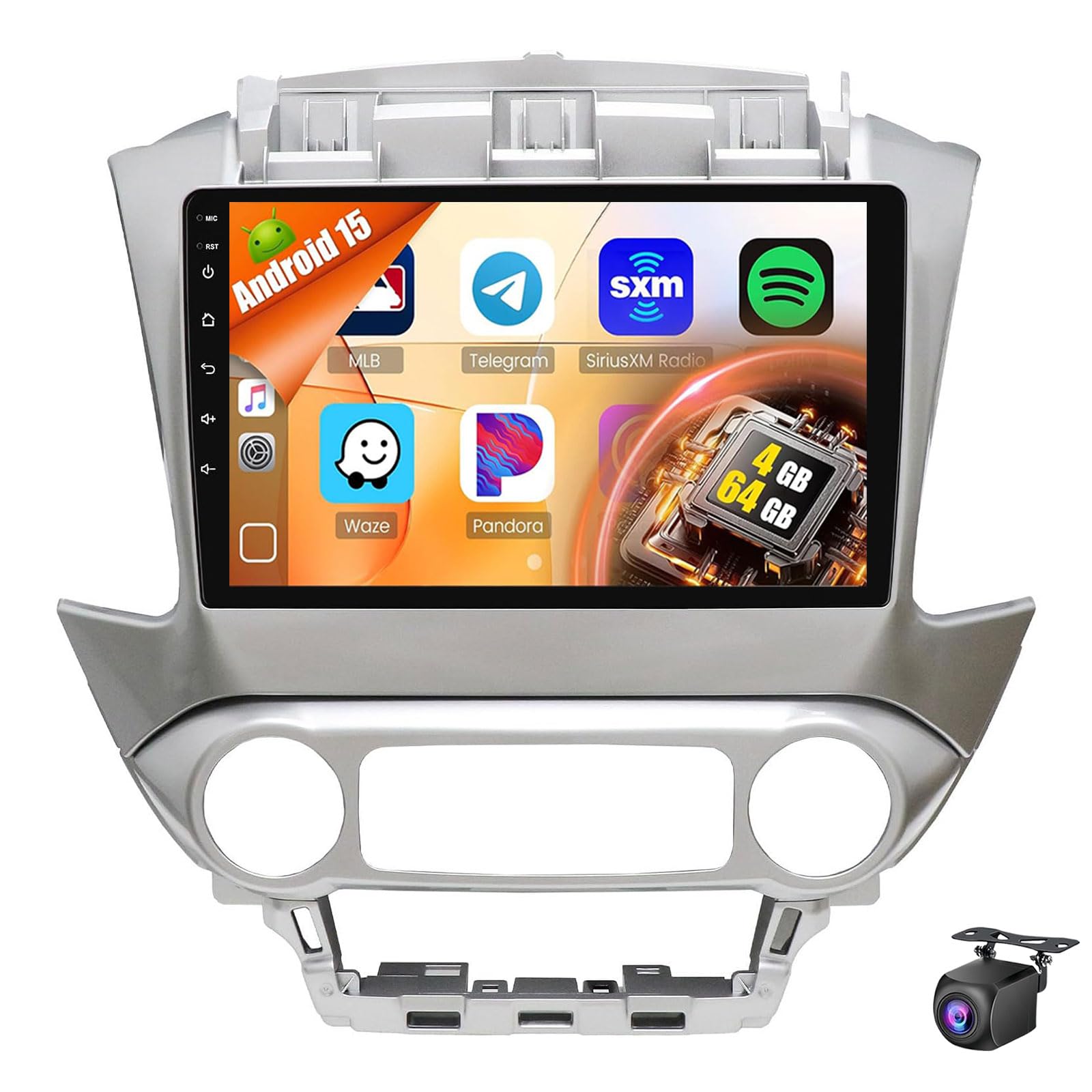 Uipob For Che-vrolet Tahoe 2015-2019 Android 15 Car Stereo Wireless Carplay Android Auto 10 Inch Touchscreen Radio Upgrade GPS Navigation Bluetooth FM/RDS SWC WiFi Backup Camera(Size:8Core 4+64G)