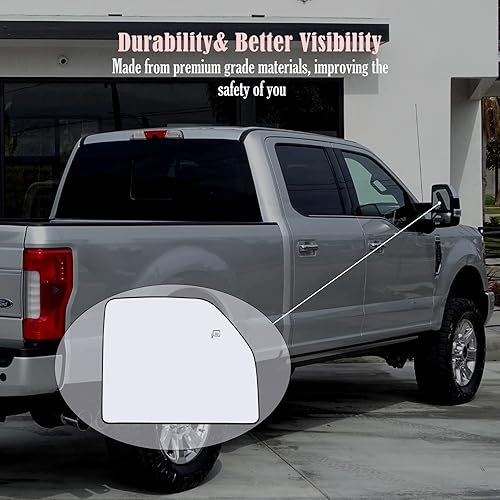 Miniatura 2 de Espejo de remolque lateral del pasajero cristal de espejo térmico con soporte trasero para Ford F150 Truck 2015-2018 Ford F250 F350 Super Duty F450