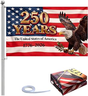 USA 250th Anniversary Flag, 1776-2026 American Semiquincentennial Flag, We The People Patriotic Garden Flag 3x5 Ft, Outdoor Indoor Decor for 4th of July Independence Day - Double Sided 3 Layers