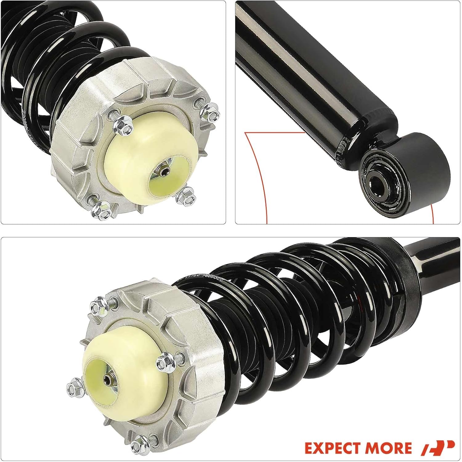A-Premium Rear Struts Compatible with Porsche Cayenne 2003-2006/2008-2018 - 2x Replacement Suspension Complete Strut Assembly Shock with Coil Spring