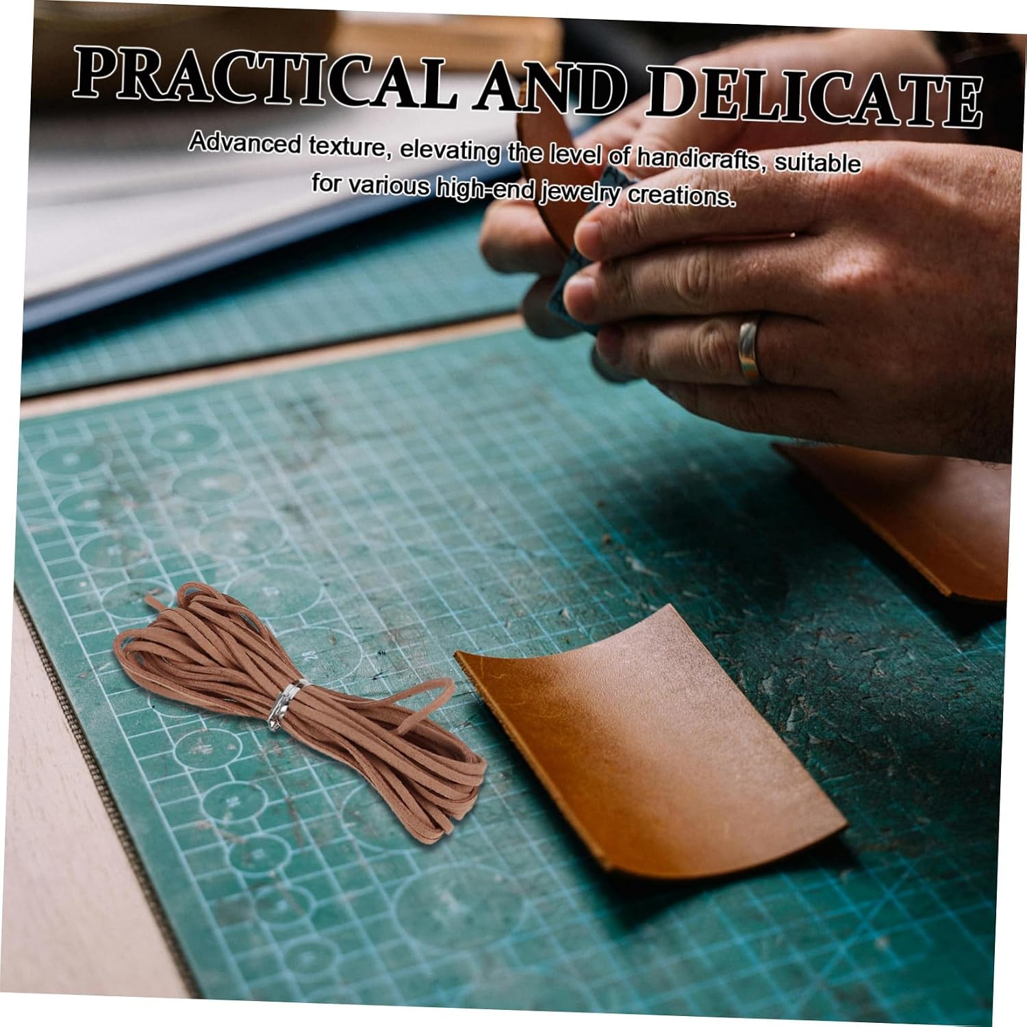 6pcs Leather String Cord for Bracelet Making and Jewelry Crafting, Double-Sided Faux Suede Material, 5.47 Yard Length Each, Simple to Manipulate Lasting Durability for Art Crafts