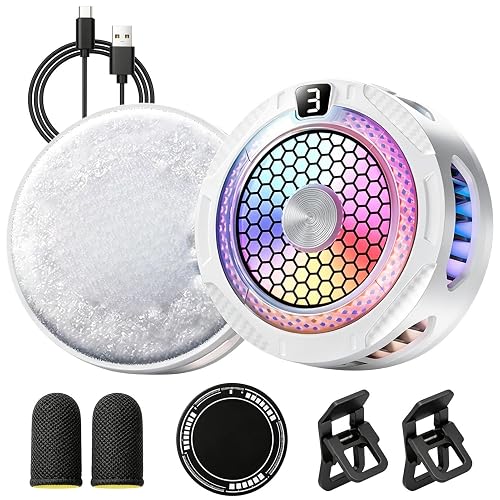 Phone Cooler, Back Clip Lights, Adjustable Fan with Low Noise