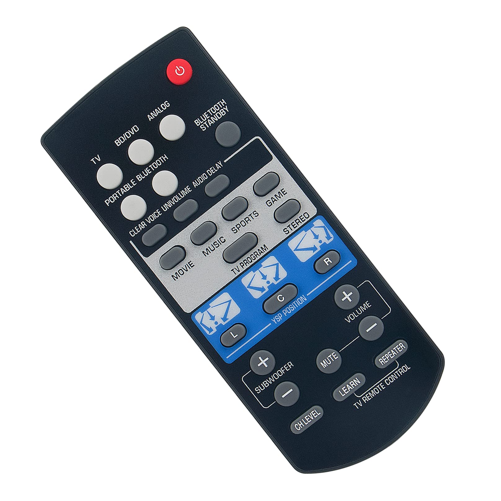ALLIMITY FSR80-ZG80760 Replacement Remote Control - - fit for Yamaha Sound Bar System FSR80 ZG80760 Remote Control FSR80-ZG80760 YSP-1400 YSP1400BL YSP-1400BL YSP1400
