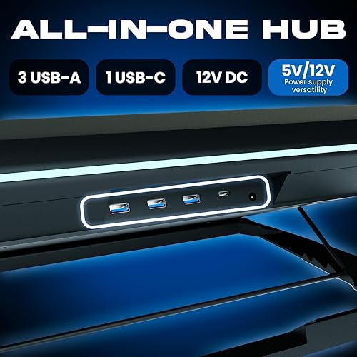 Miniatura 6 de KLIM Turbofrost - Almohadilla de refrigeración para laptop para juegos - 4 potentes ventiladores turbo - 4 x 4000 RPM, enfriador para laptop 2 modos