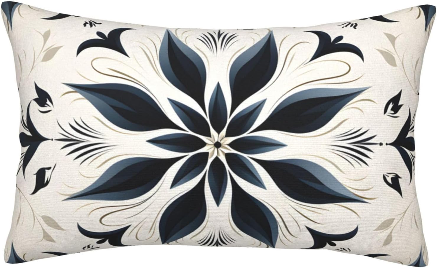 HSYOYO Star Floral Pillow Covers 14x20 Inch Rectangle Throw