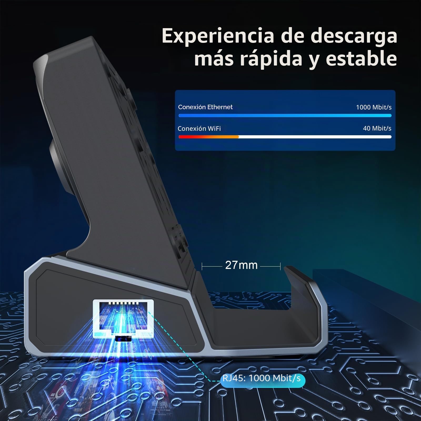 Estación de acoplamiento de ventilador doble 11 en 1 con enfriamiento para Steam Deck con 4K@60Hz, VGA, DP1.2, 6 USB, 1000Mbps, 100W PD, adaptador de 40Gbps Compatible con Valve Steam Deck |