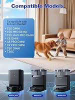 Sac de aspirator lavabil CHIKIXSON cu fermoar pentru Ecovacs Deebot X9 Pro Omni, X8 Pro Omni, T50 Omni, T50 Pro Omni, T80 Omni, T30C, 3 bucăți 2