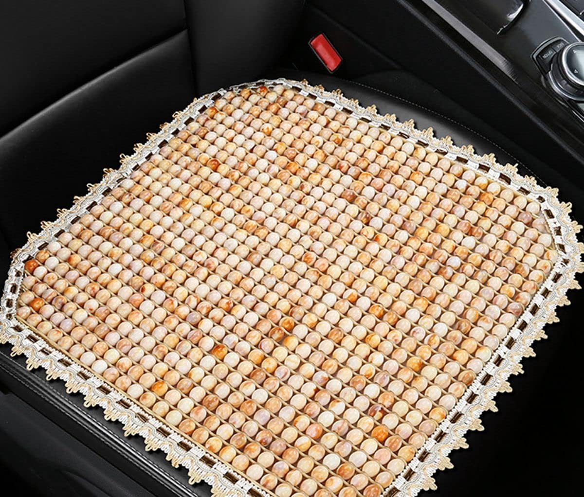 1Pcs Wood Wooden Ball Wooden Beads Wooden Ball seat pad Square pad car seat Wooden Bead Cushion Wooden Ball seat pad seat Cover seat mat seat pad