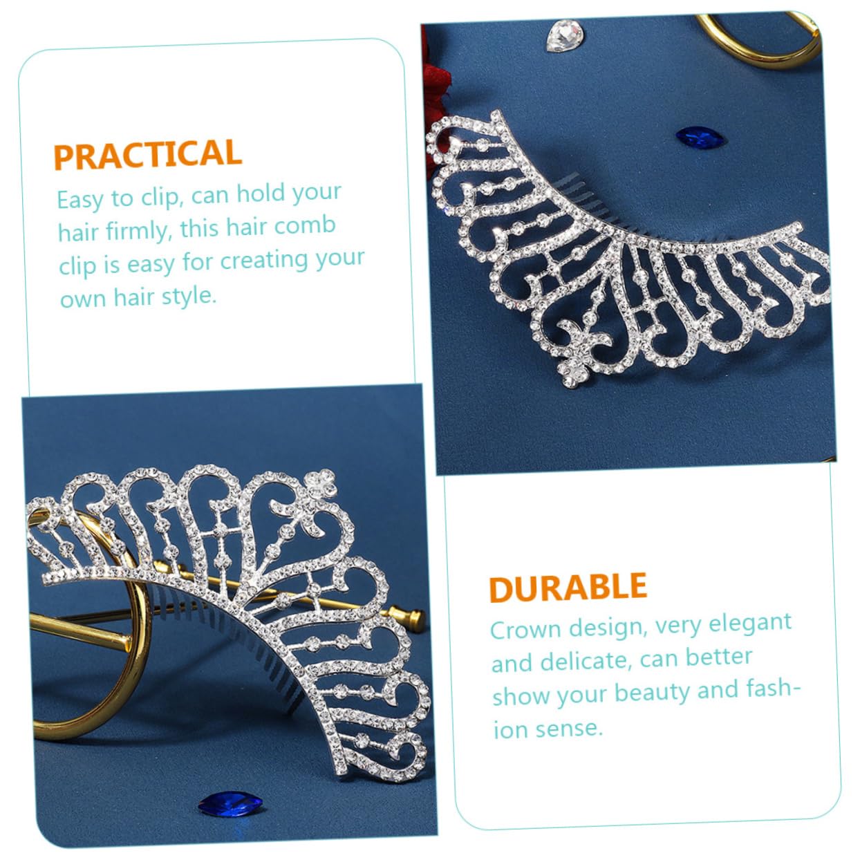 FRCOLOR 4stücke Braut Haarschmuck Krone Wasserdiamant Haarkamm Für Hochzeiten Eleganter Haarclip Perfekten Frisur Leicht Und Für Besondere Anlässe