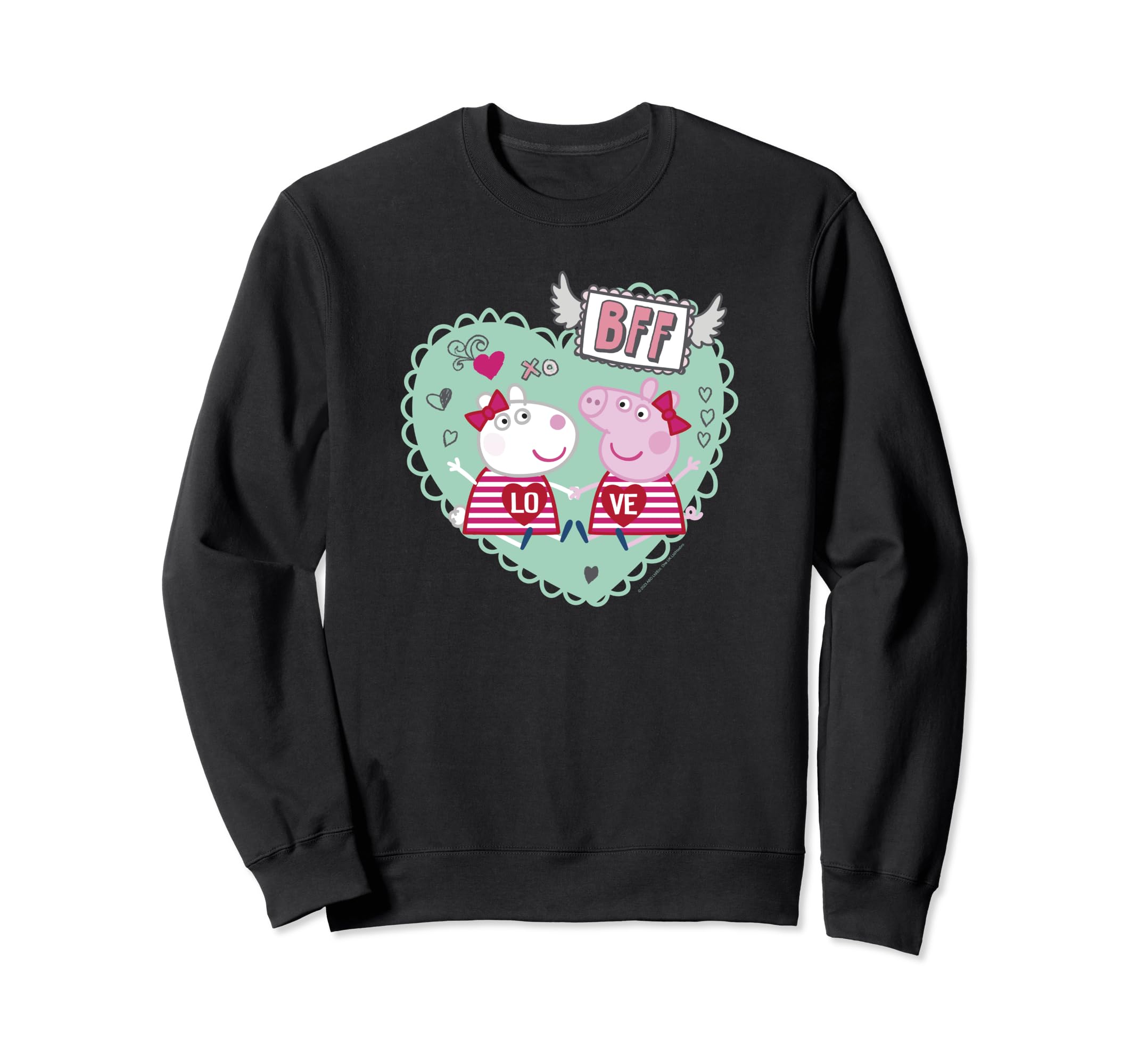 Sweat Peppa Pig pour enfant avec motif cœur de Saint-Valentin