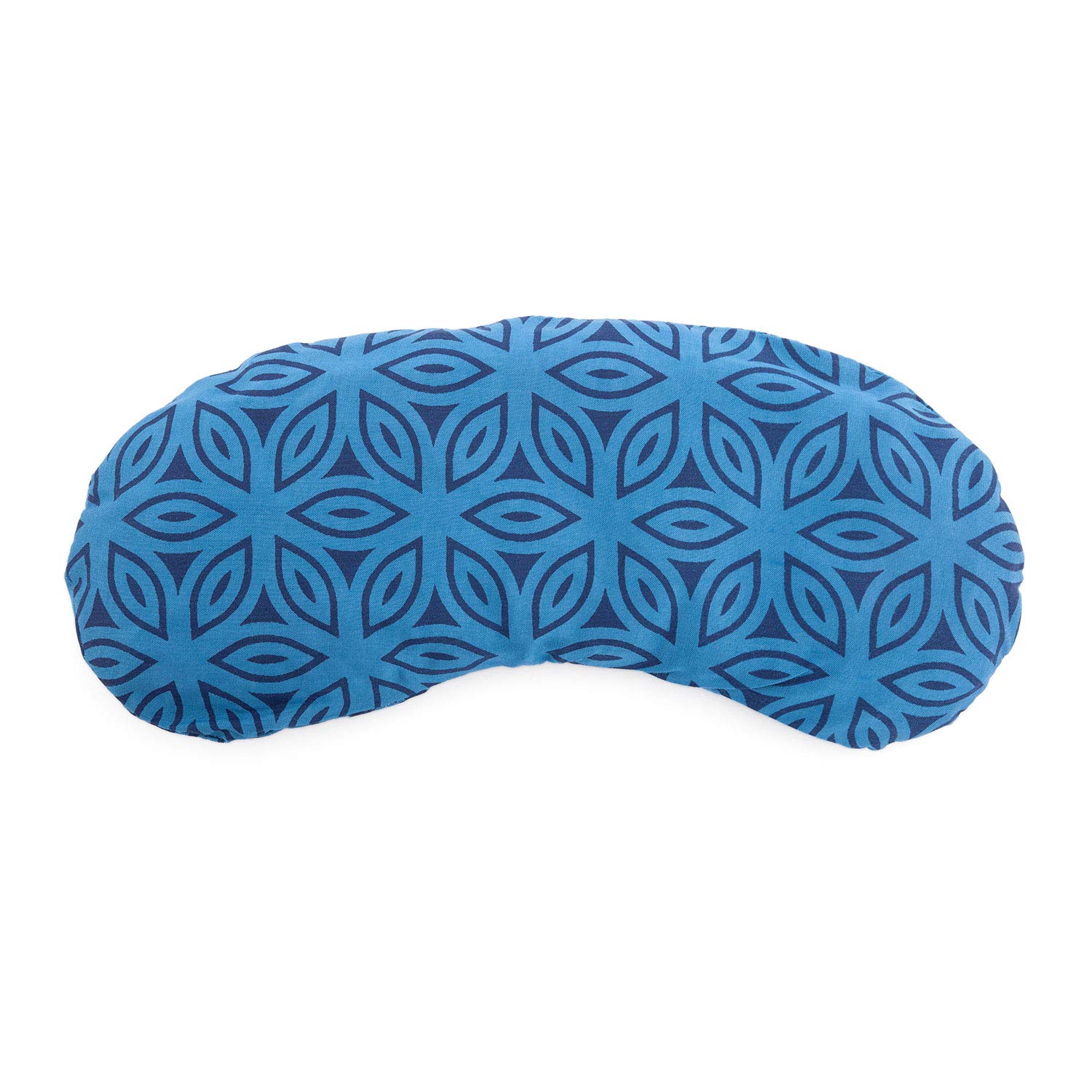 Bodhi Weiches Augenkissen aus Baumwolle | Bio-Leinsamen & Bio-Lavendel Füllung | Vegan | Made in Germany | Warm & Kaltanwendung | Augenmaske für Yoga, Entspannung & Meditation | Lotus, blau