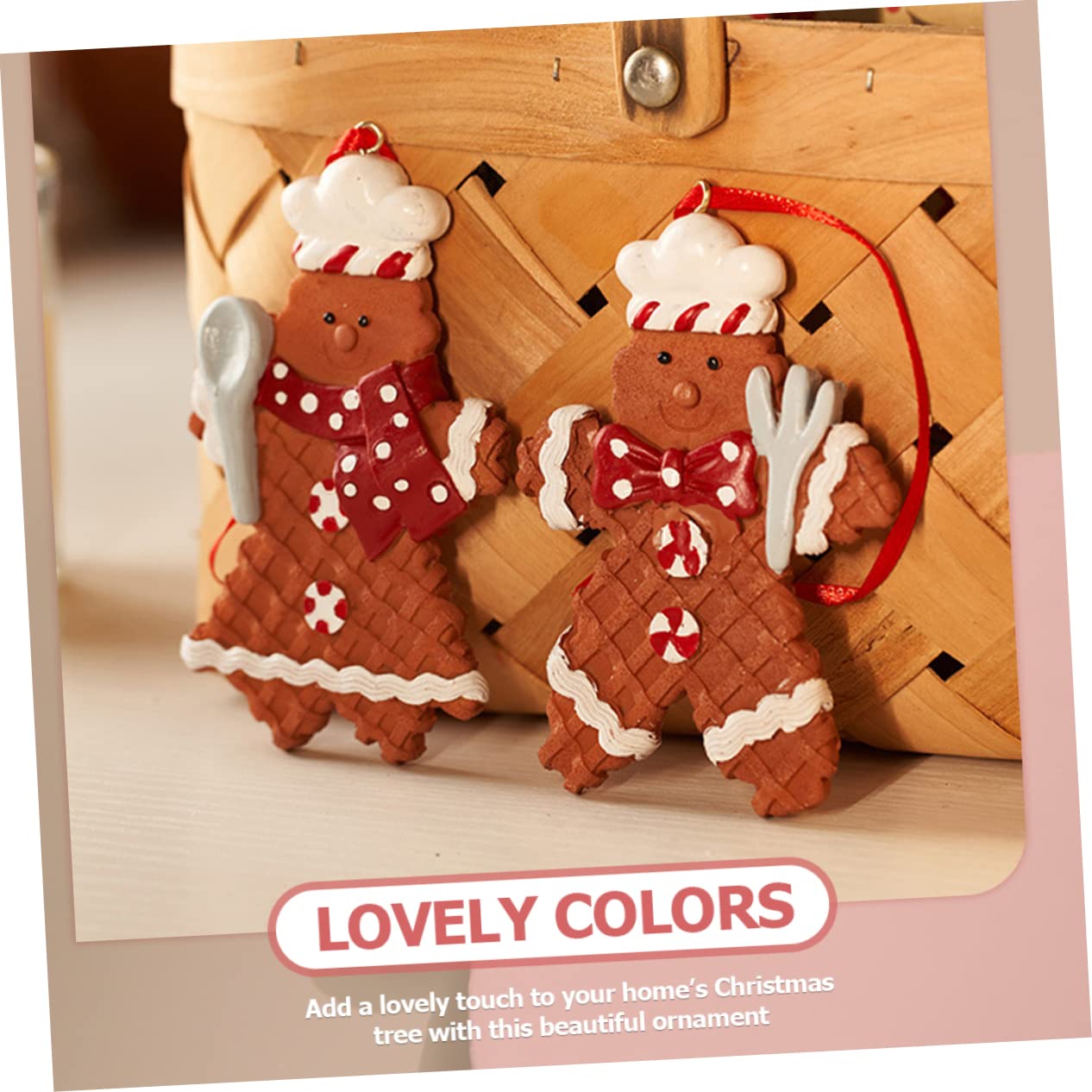 PRETYZOOM 5St Lebkuchenmann Anhänger Christbaum anhänger christbaumanhänger Dekorationen für Zuhause weihnachtliche lebkuchenfiguren Weihnachtsdekoration Weihnachtsbedarf Harz Brown