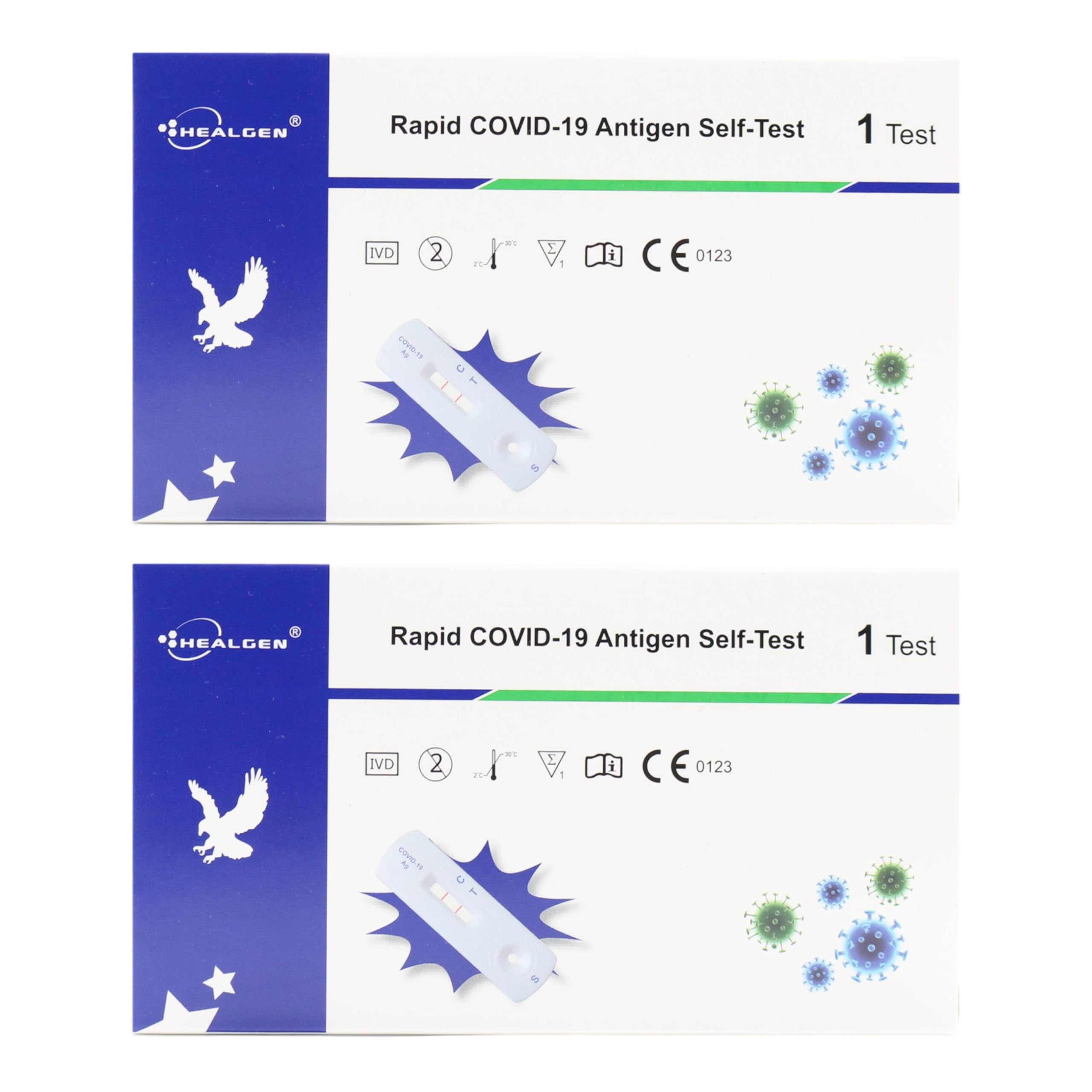 Covid-19 Lateral Flow Test Kit, Rapid Antigen Self-Test Kit for SARS-CoV-2 At Home, Easy and Quick Covid Test Kit with 15-Minute Results, Pack of 2 Test Kit