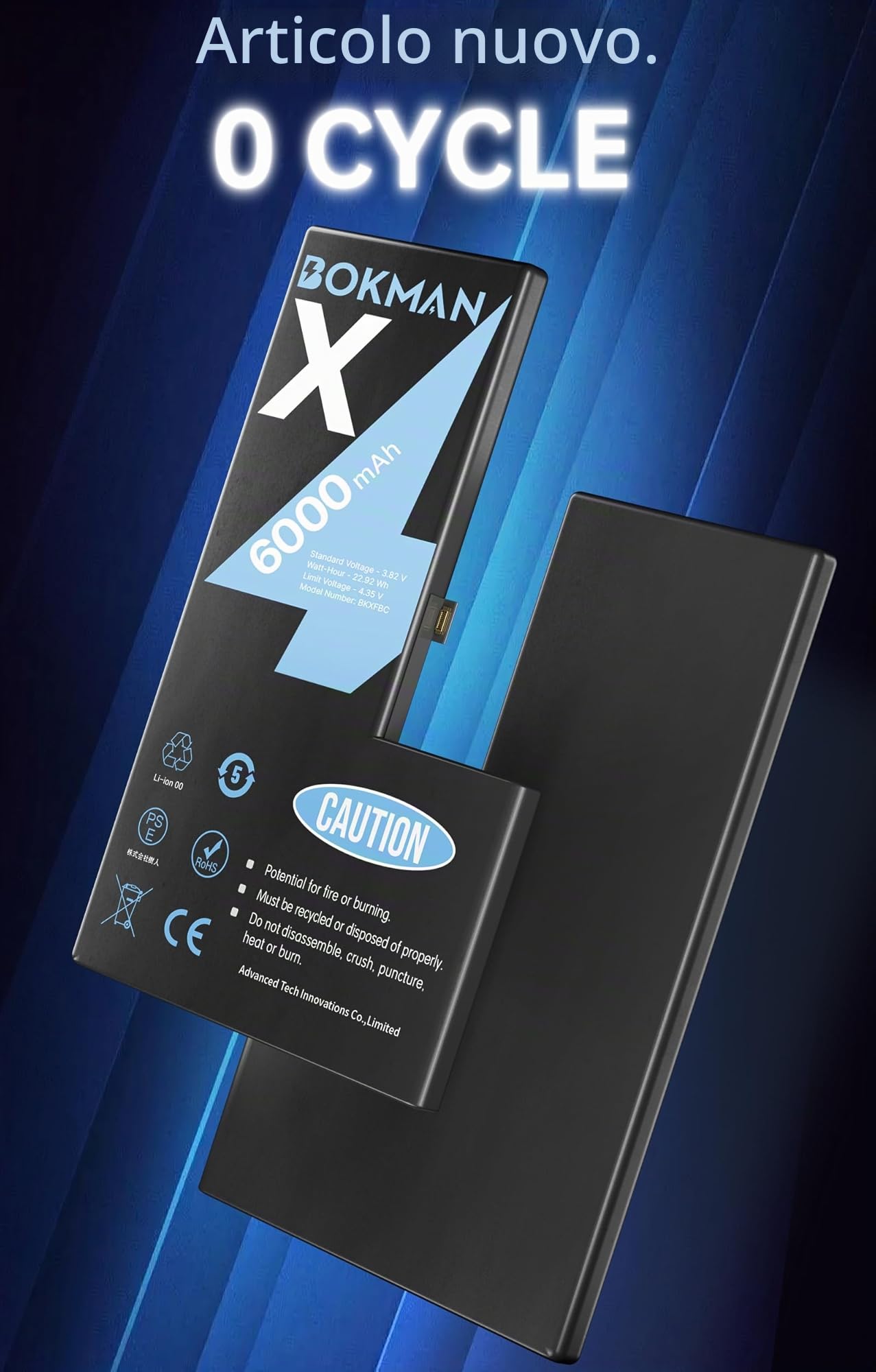 bokman Batteria per iPhone X, Batteria Interna di Ricambio ad Alta Capacità con Kit di Riparazione, Strumenti e Strisce Adesive, Compatibile A1865 A1901 A1902