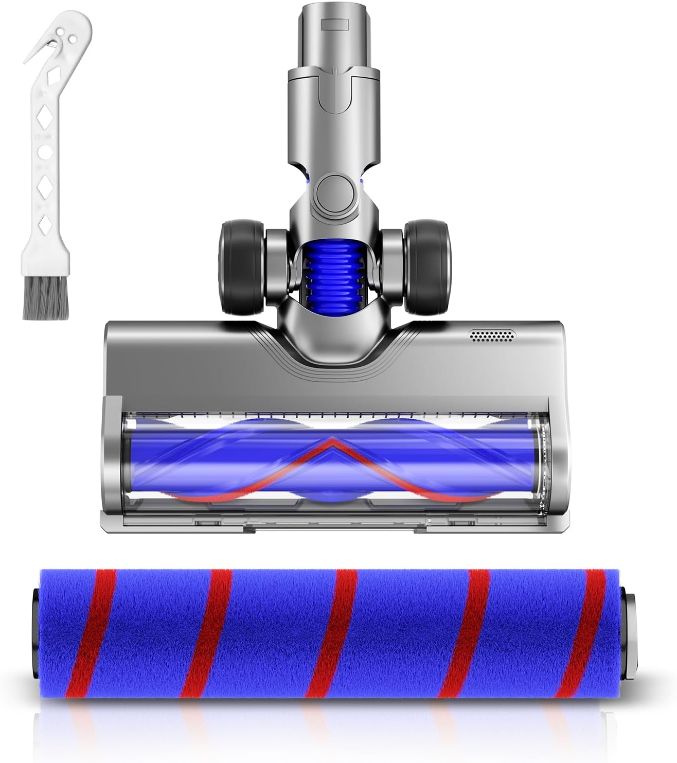 Motor Head Compatible with Dyson V6 Series Cordless Vacuum Cleaners Attachments Replacement, Motorized Tool with Roller Brush for Hardwood Floor Carpets，Suitable for Carpets and Hard Floors