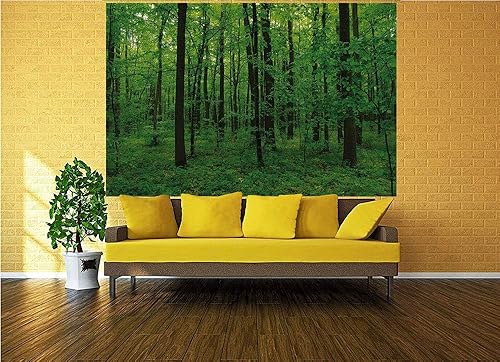 Miniatura 2 de Mural de pared de 55.1 x 29.9in, diseño de camomilas de primavera con estampado de mariquita, extraíble, adhesivo grande para pared