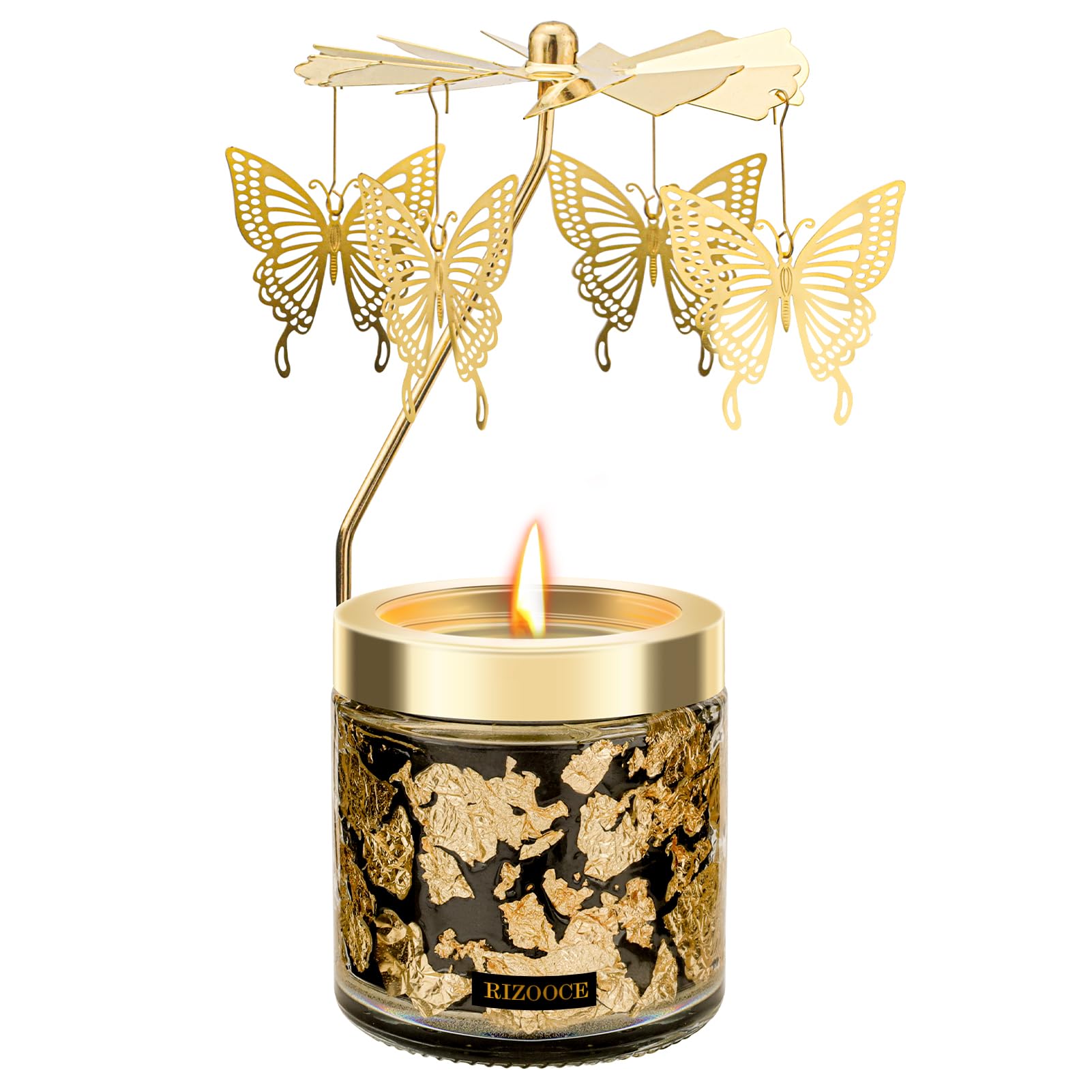 RIZOOCE Butterfly Candle Gifts For Women, Unique Friend Sister Mom Anniversary Christmas Birthday Gift- Rotatable Scented Candles
