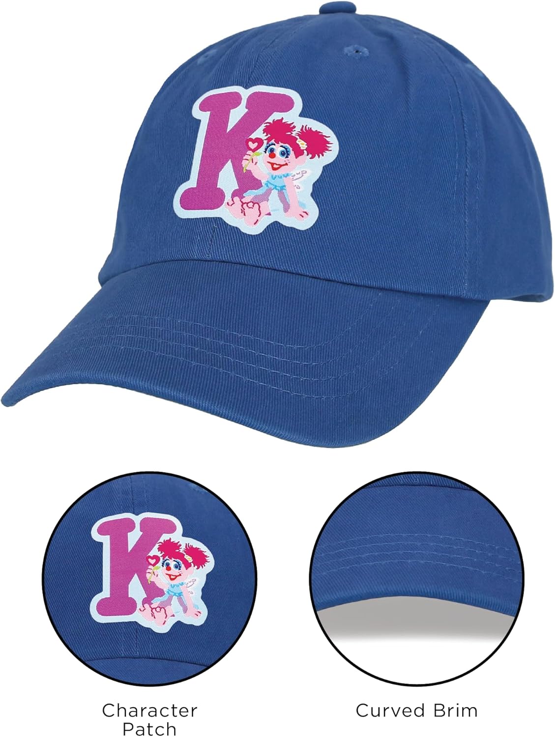 Sesame Street Elmo & Abby Kids Toddler Cap with Initial, Toddler Boys Hat, Youth Girl Baseball Cap, Cute Toddler Baseball Cap - Image 4