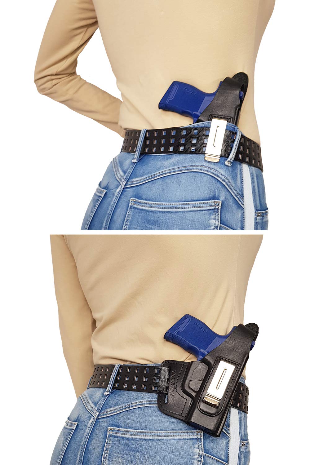 VlaMiTex IWB Leder Holster Für Umarex PGS 2 - Rechtshänder Holster Aus Rindleder
