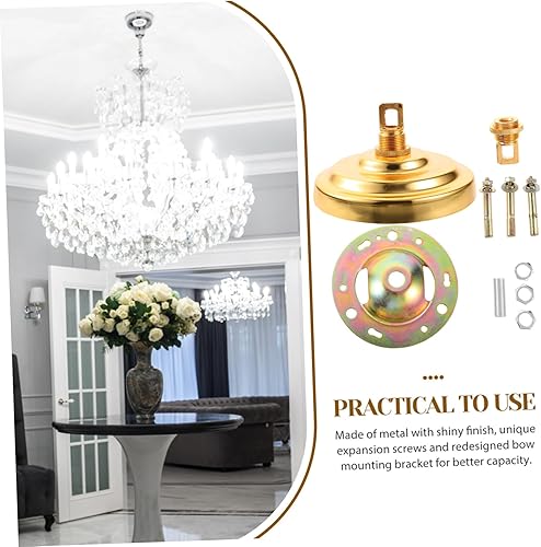 Miniatura 9 de Uonlytech Candelabro de techo para techo, placa de luz de techo resistente, sin deformación, adecuada para decoración de casa de campo a moderna del