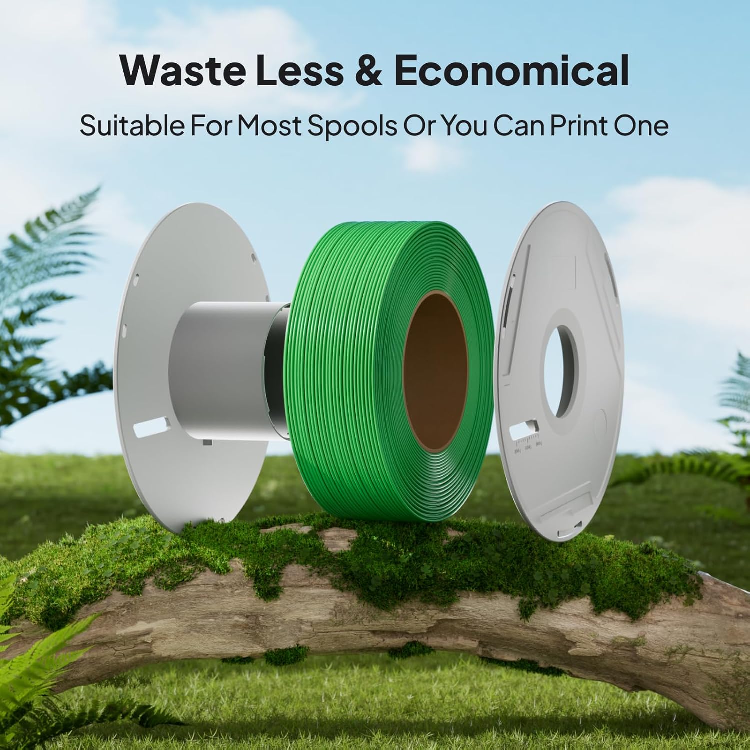 DEEPLEE PLA Basic Refill Filament 1.75mm, No Spool 3D Printer Filament, Dimensional Accuracy +/- 0.02mm, Fits for Most FDM 3D Printers, 4KG Brown/Beige