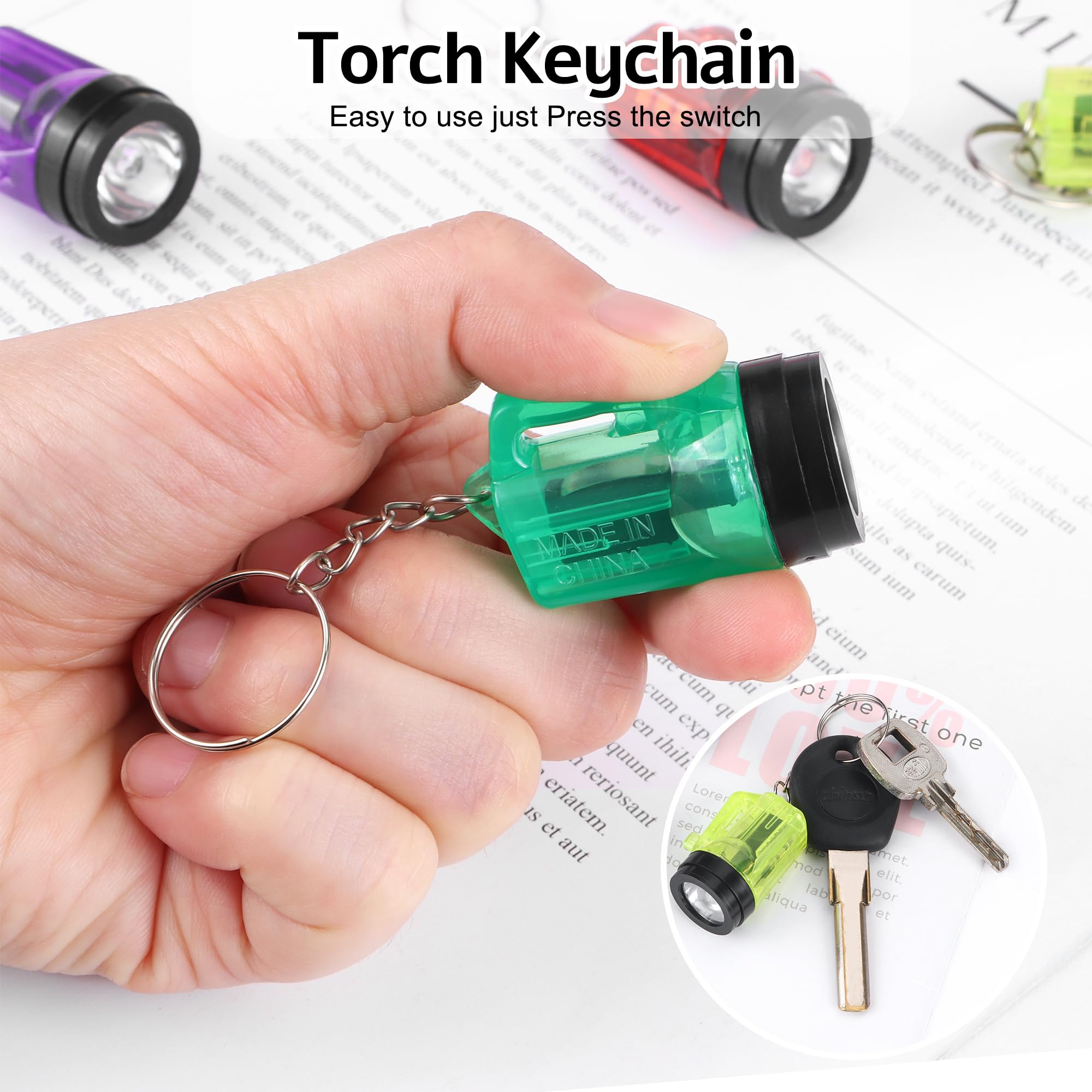 Set 24 Mini Torce LED Portachiavi - Lampadine Tascabili Per Emergenze, Bambini E Outdoor - Foto 2