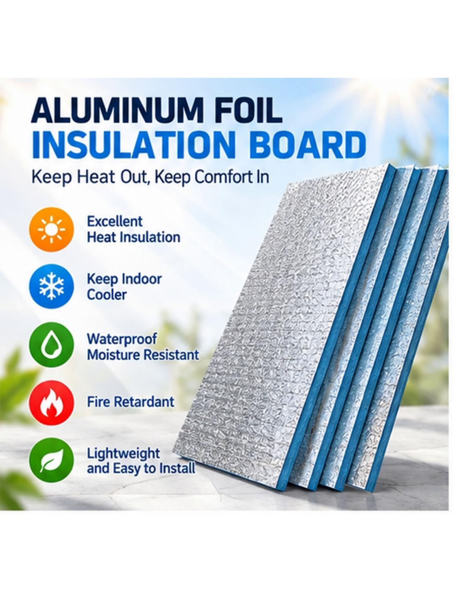 Pack 10 paneles aislantes rígidos con aluminio para tejado