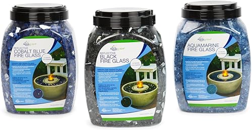 Miniatura 2 de Aquascape Cristal de fuego aguamarina para usar con fuentes de fuego y agua, lugares de fuego, hogueras y más, 14 de pulgada, 10 libras  78264