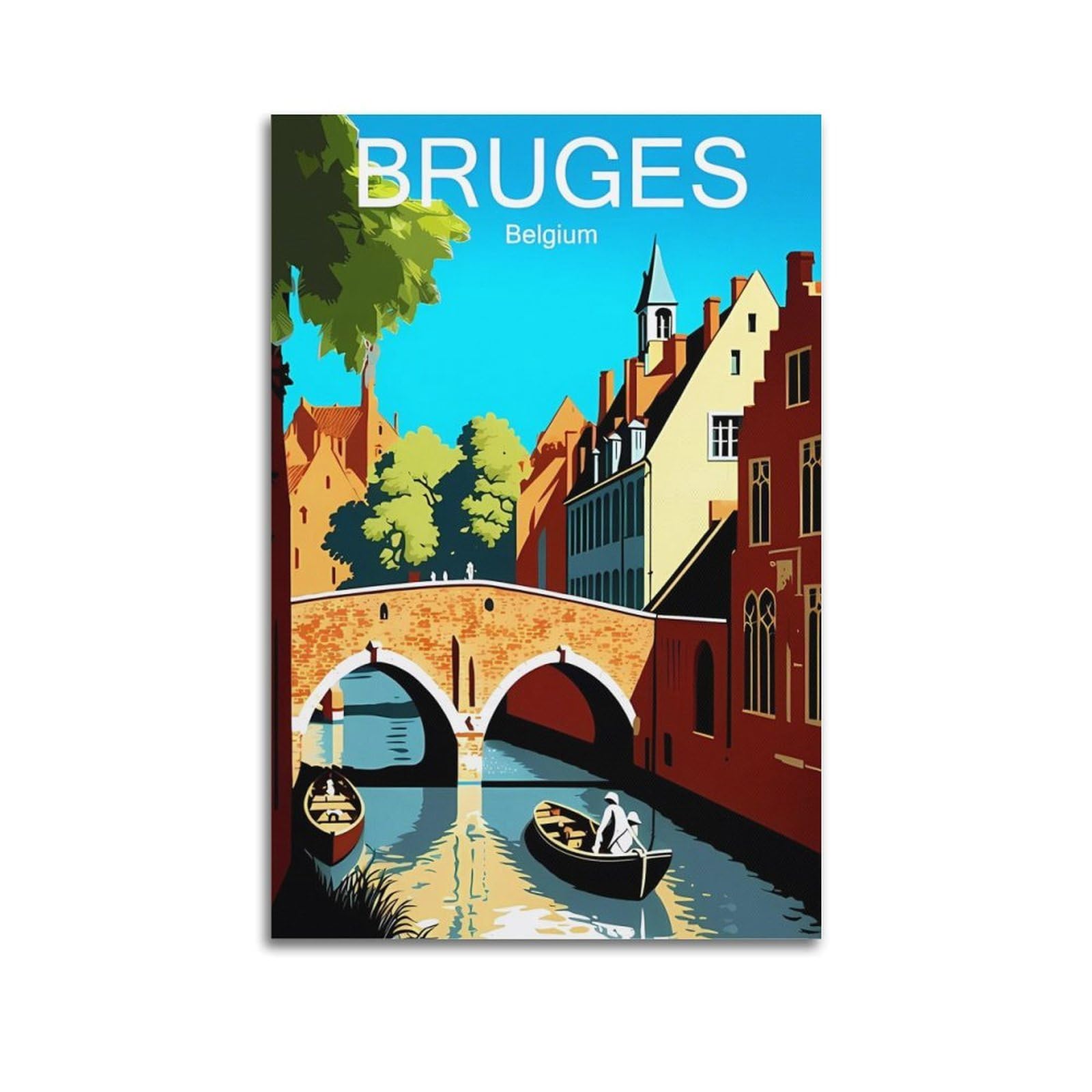 EZMLFA 5D Diamond Art Kits for Beginner,Bruges Belgium,Diamond Art House DIY Diamond Art Kits for Home Wall Decor 40x50cm