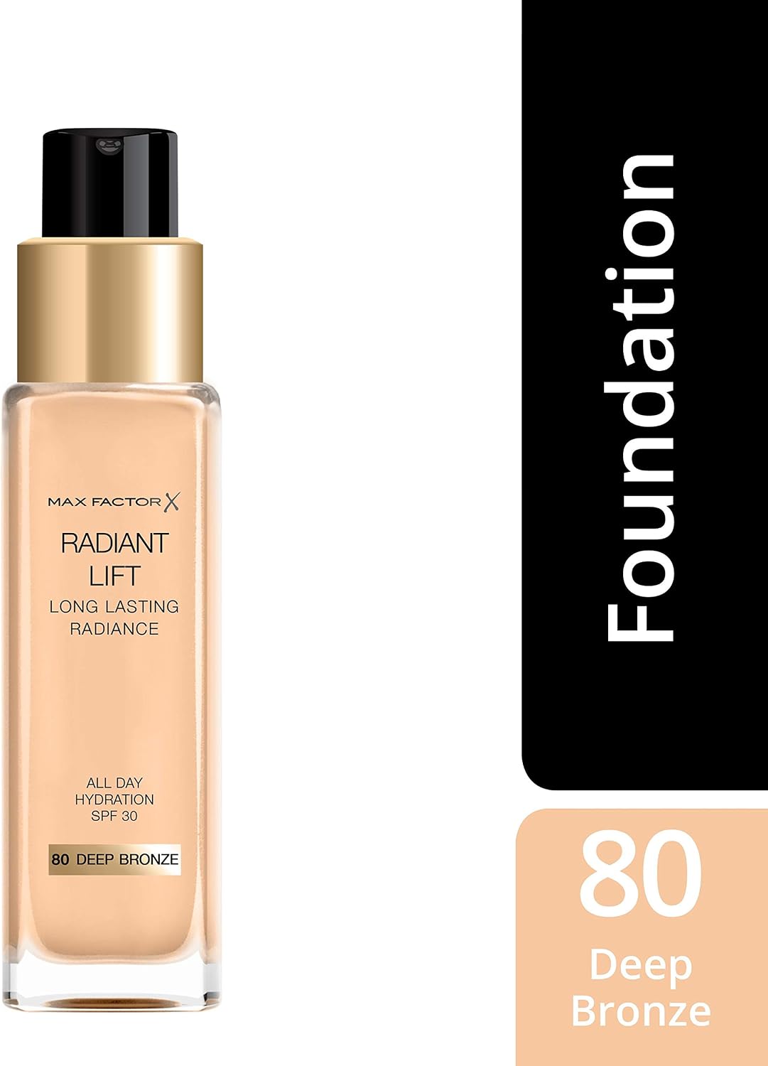 Max Factor Radiant Lift Liquid Pump Medium to Full Coverage Radiant Finish Foundation with SPF30 and Hyaluronic Acid - Image 4