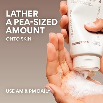 innisfree Volcanic BHA Pore Cleansing Foam with Salicylic Acid | Korean Face Wash with Hyaluronic Acid and Niacinamide | Gentle Exfoliating | Oil Control, Deep Clean, Pore Care | Available in 2 Pack