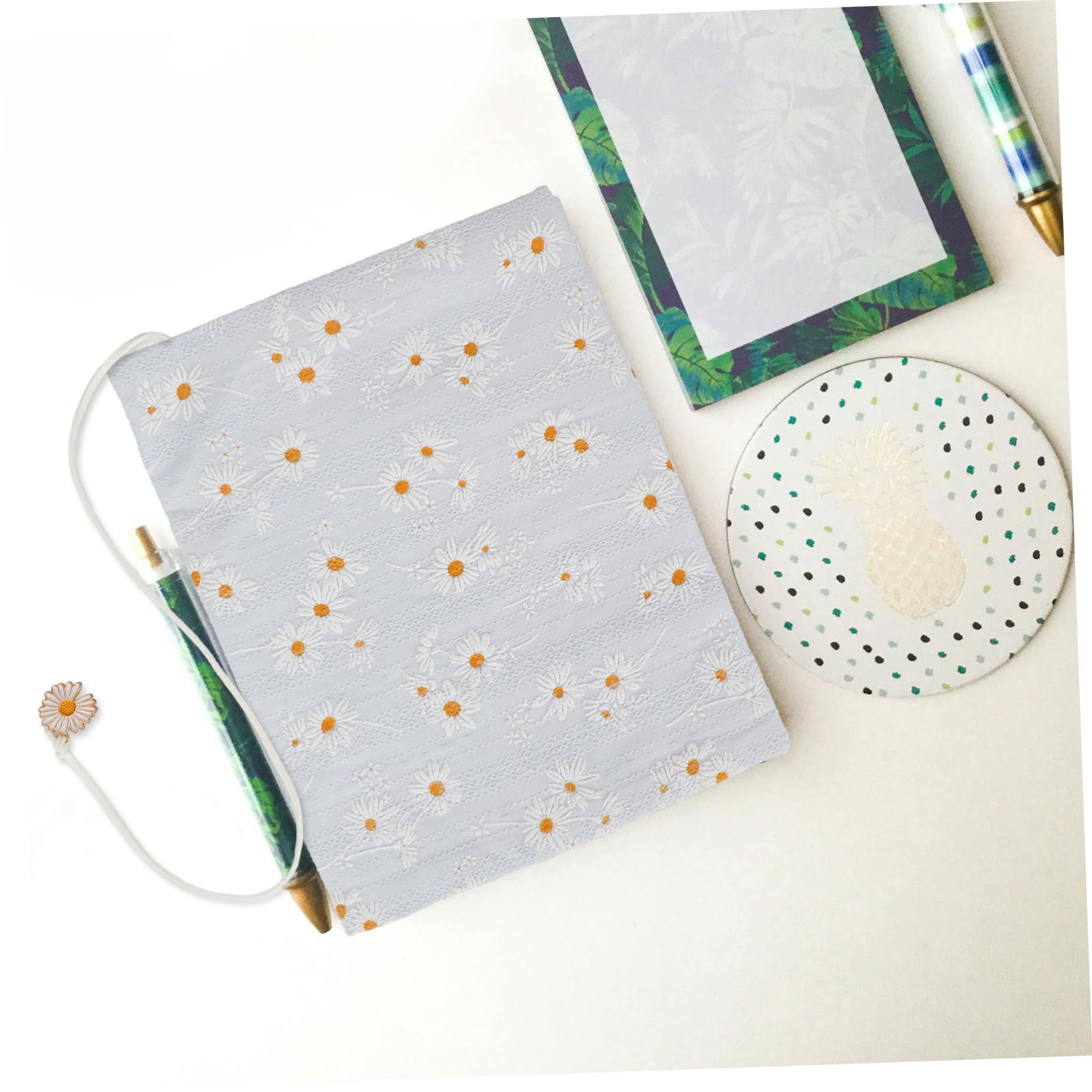 OSALADI 4 Pièces Couverture De Livre En Tissu Couvertures De Livres En Tissu Manche Petite Couverture De Livre Nappe Pour Reliure Pochette De Livre Lavable Chiffon