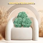 Plant-Inspired Pillow - Hand-Stitched Plush Decorative Throw Pillow, 3D Flower Plant Cushion, Plush Pillows for Bedroom, Living Room, and Home Decoration, 25cm/9.8in