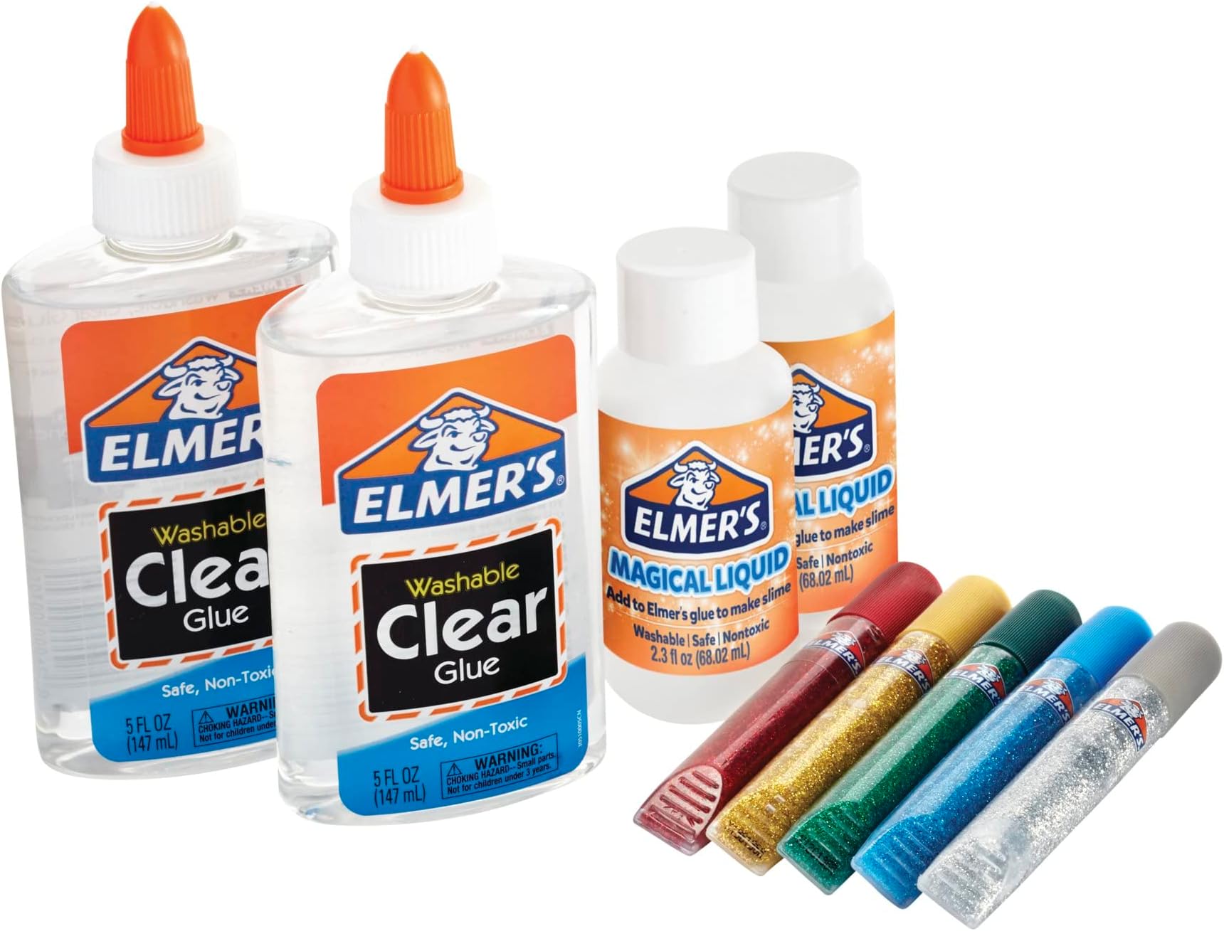Elmer’s Slime Starter Kit, Clear School Glue, Glitter Glue Pens & Magical Liquid