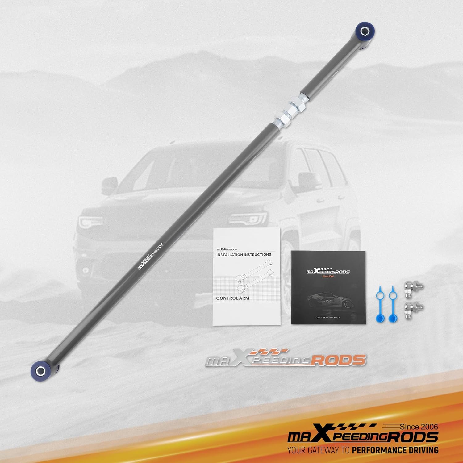 maXpeedingrods Rear Adjustable Track Bar for Ford Mustang 2005-2014 with Upgraded Polyurethane Bushings & Grease Zerk Fittings