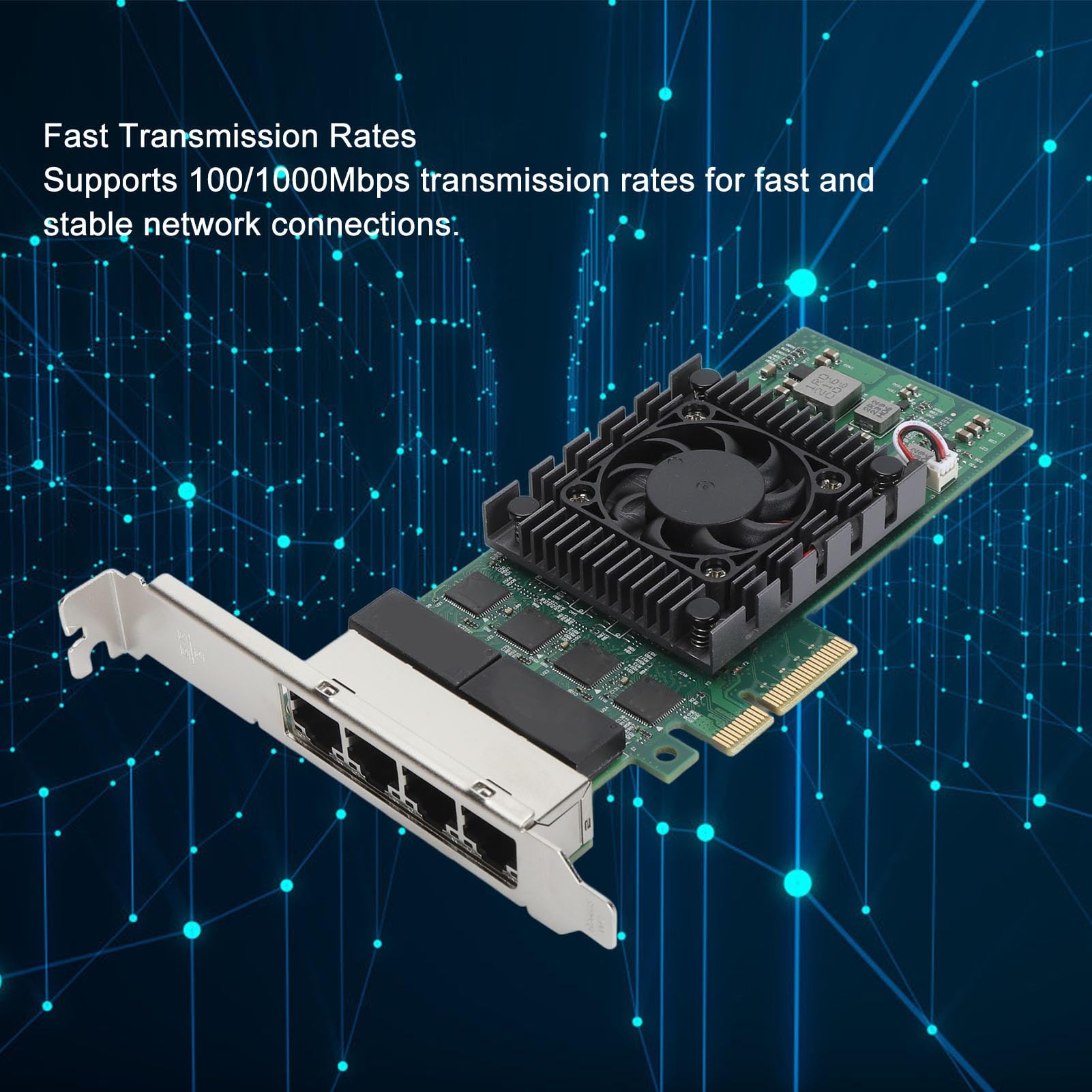 Tarjeta de Red PCIE X4 de 4 Puertos 100/1000bps de Alta Velocidad para Chip I211 Adaptador de Tarjeta de Red PCIE Gigabit para entornos industriales