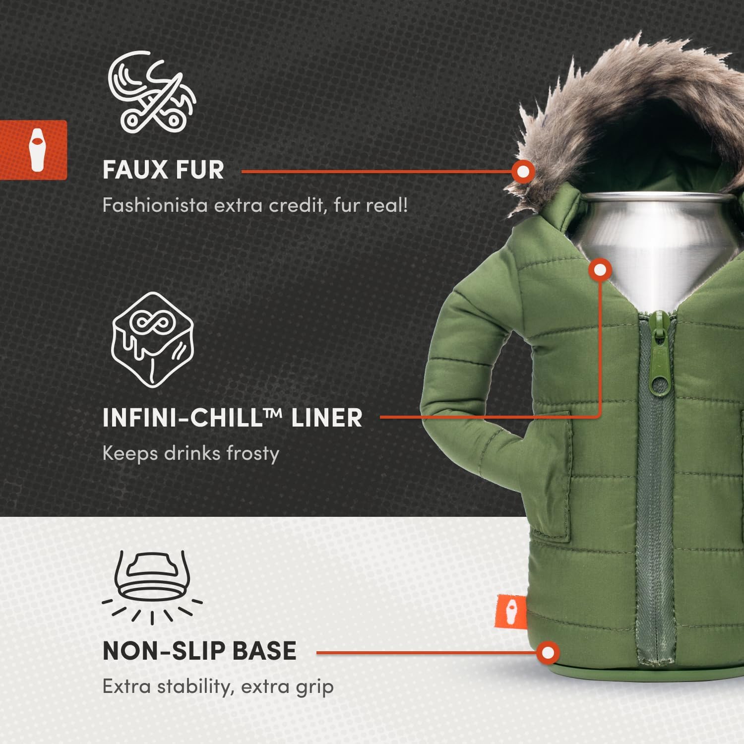 Puffin The Pahka Bundle - Insulated 12oz 16oz Can Cooler I Beer Bottle & Soda Can Insulator, Keep Drinks and Beverages Cold, Black/White