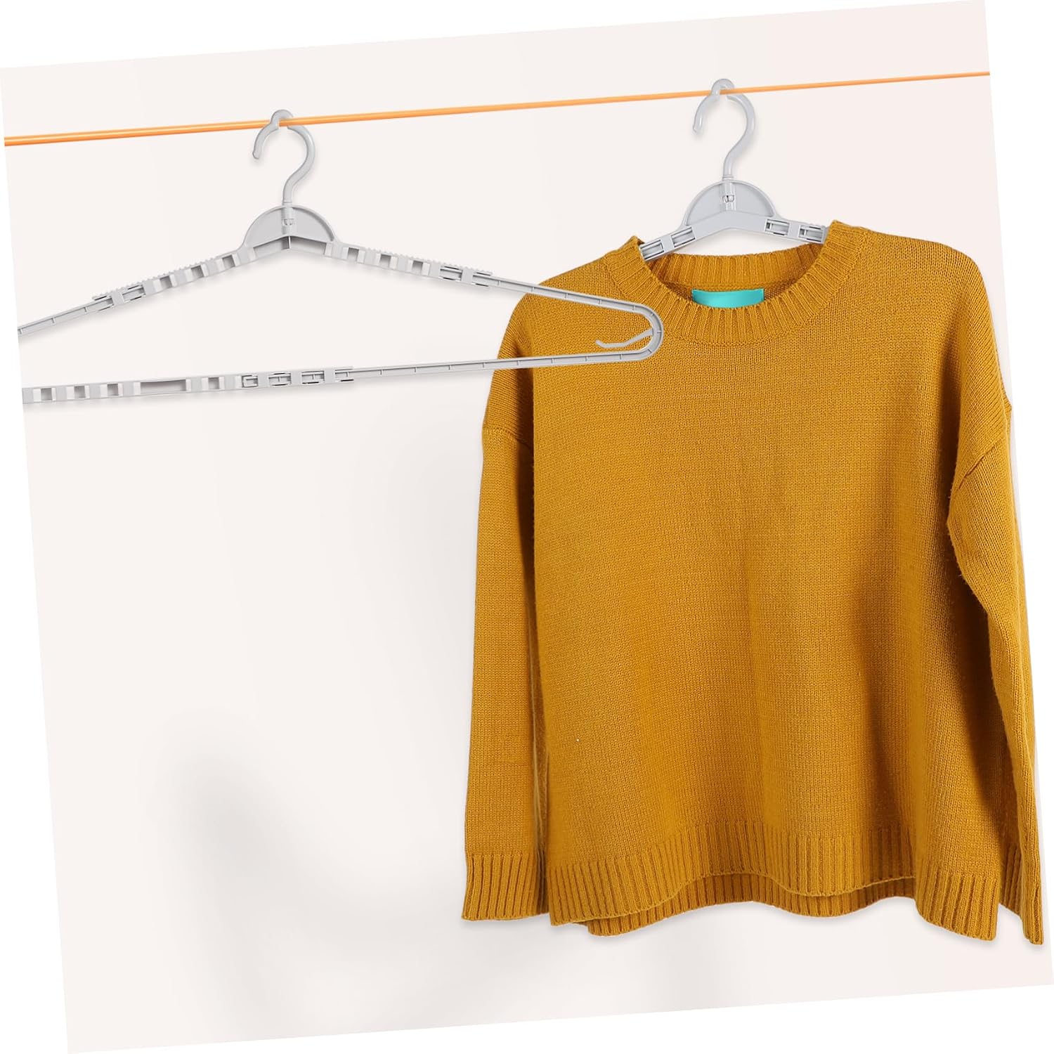 SOLUSTRE 8pcs Extra Wide Retractable Hangers Multi-Functional Foldable Clothes Hangers for Quilts Towels and Coats Material for Drying and Organizing