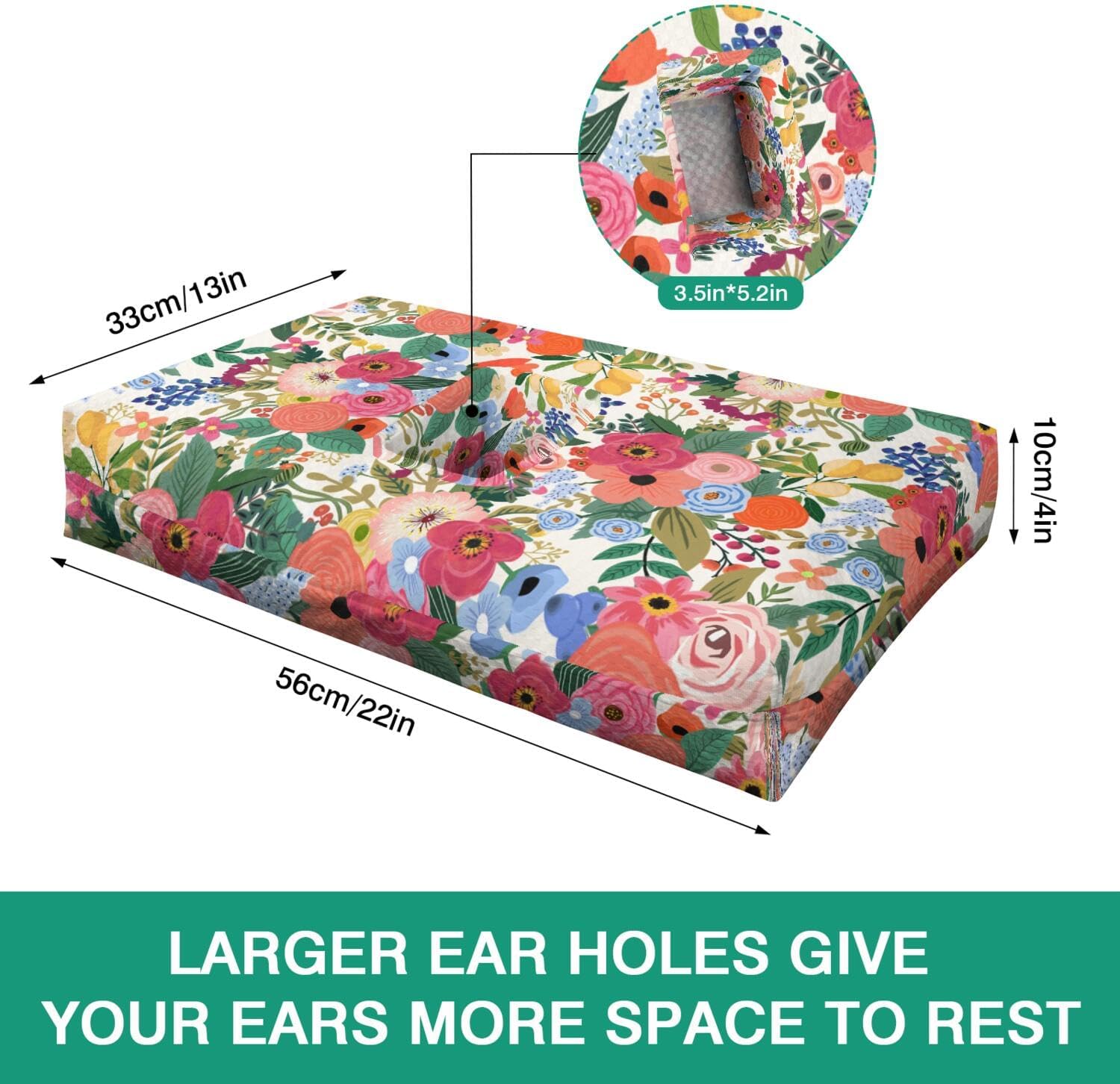 Ear Piercing Pillow for Side Sleepers Pillows with Ear Holes and Washable Cover CNH Pain Relief Pressure Sores Pillow with Hole in Center