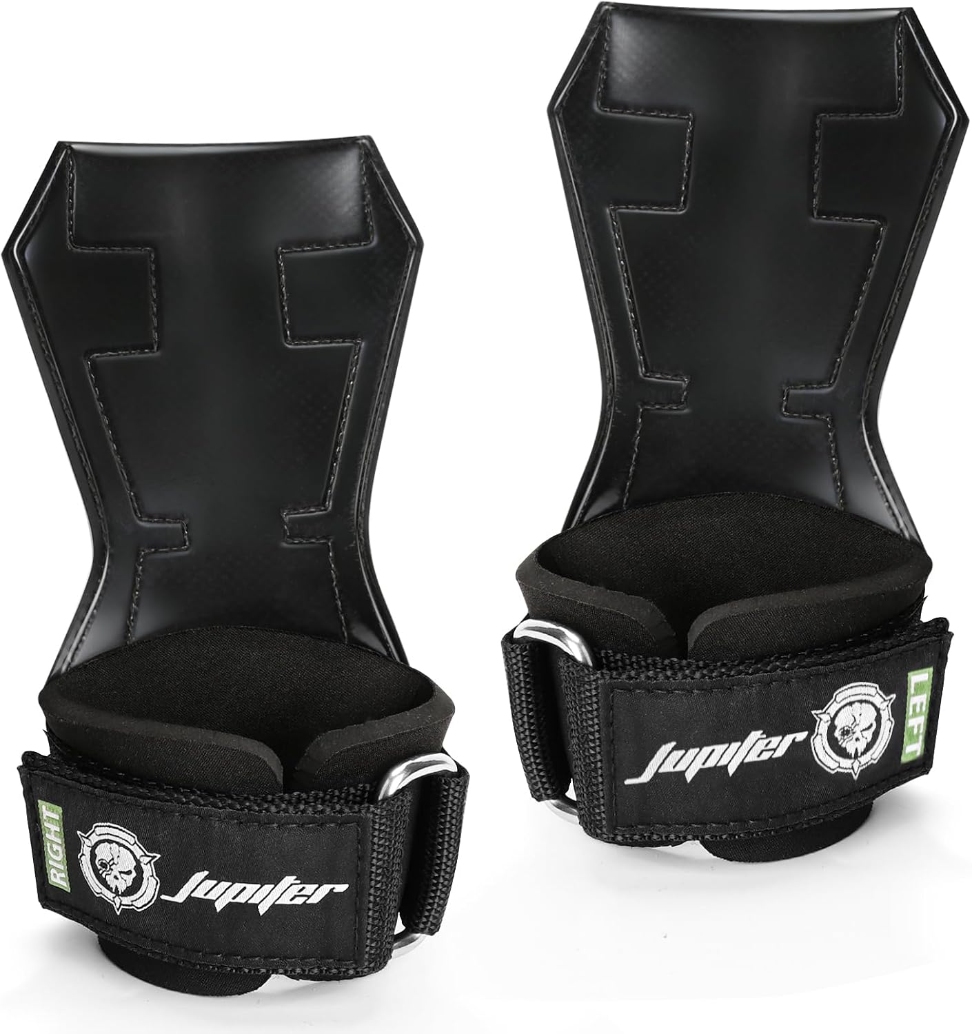 Weight Lifting Straps (Pair) JUPITER Non-Slip Wrist Support for Deadlifts & Powerlifting