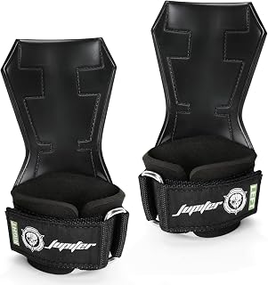 JUPITER Weight Lifting Straps (Pair), Non‑Slip Rubber Grips Wrist Support Wraps for Heavy Deadlifts, Powerlifting, Rows, Pull‑Ups, Bodybuilding Gym Workout for Men & Women