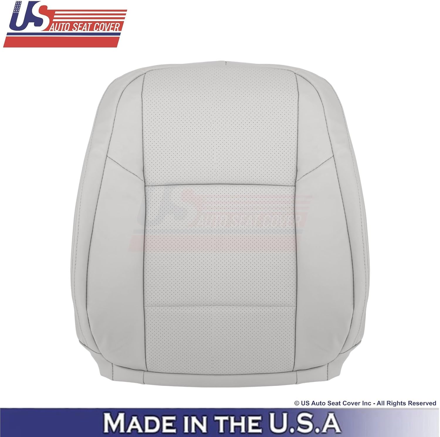 US Auto Seat Cover 2013-2018 fits Lexus ES350 ES300H Genuine Leather Front Seat Covers Light Gray (Placement on Vehicle:Driver and Passenger Top and Bottom;)