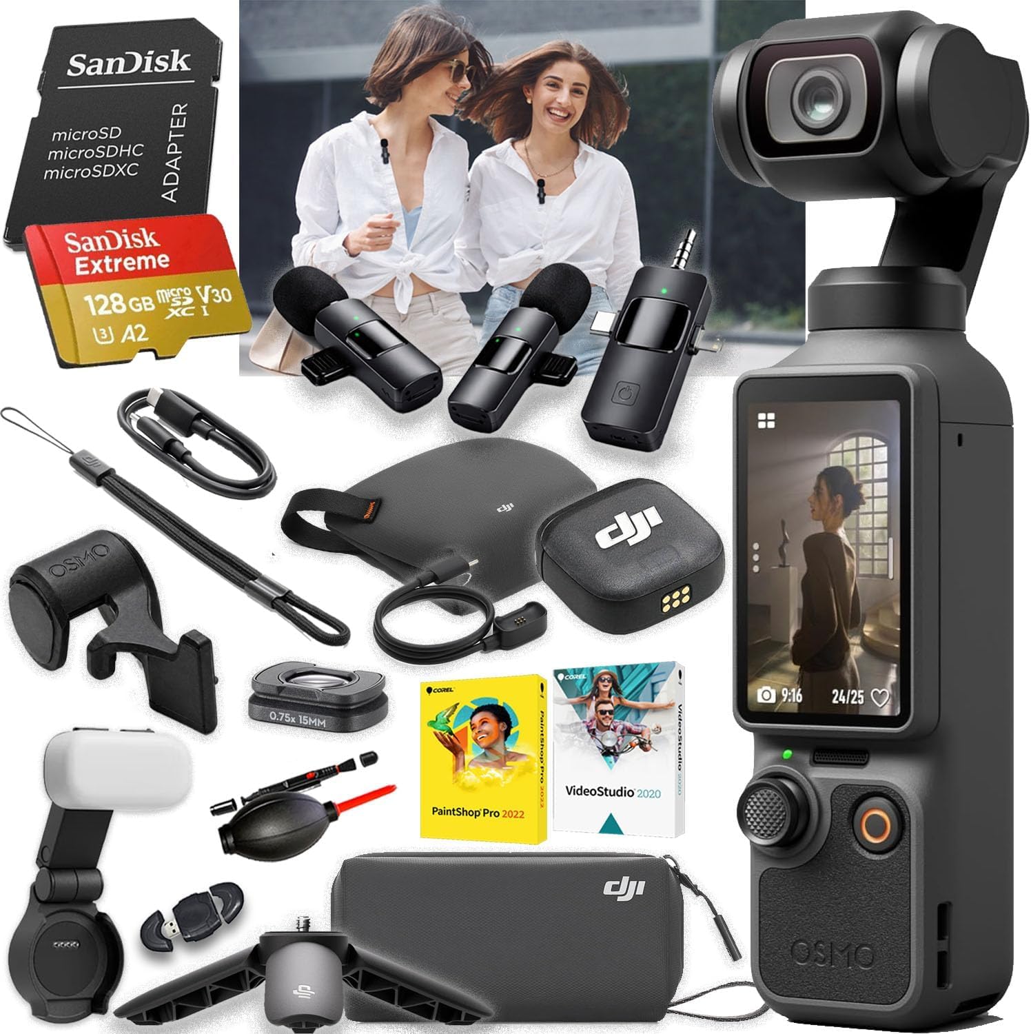 Osmo Pocket 4 Creator Combo, Vlogging Cameras, 4K/240fps Vlog Camera, 3-Axis Stabilizatio…