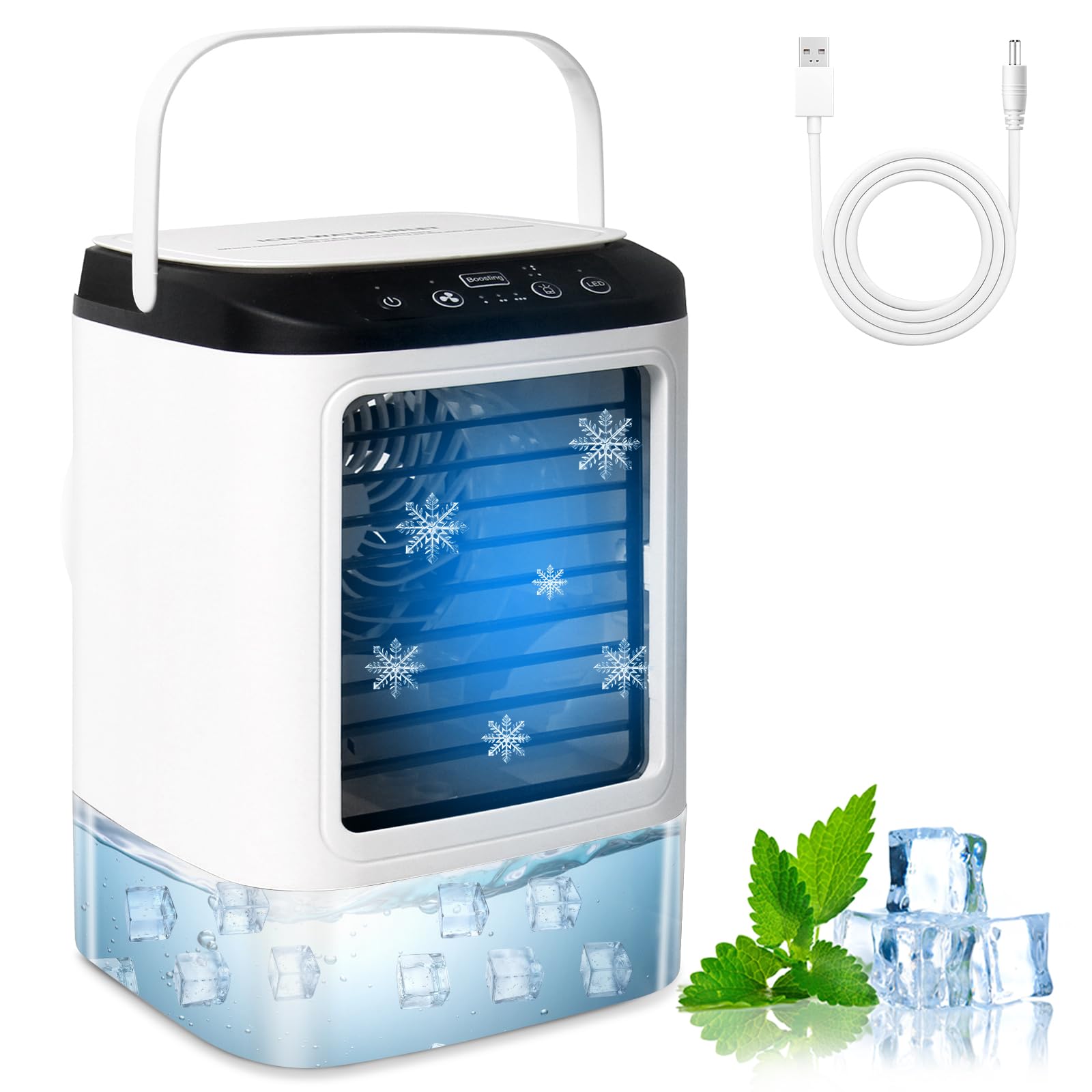 Bwaliffury Mobile Klimaanlage 900ML & 90°Oszillation für Hause & Büro & Camping