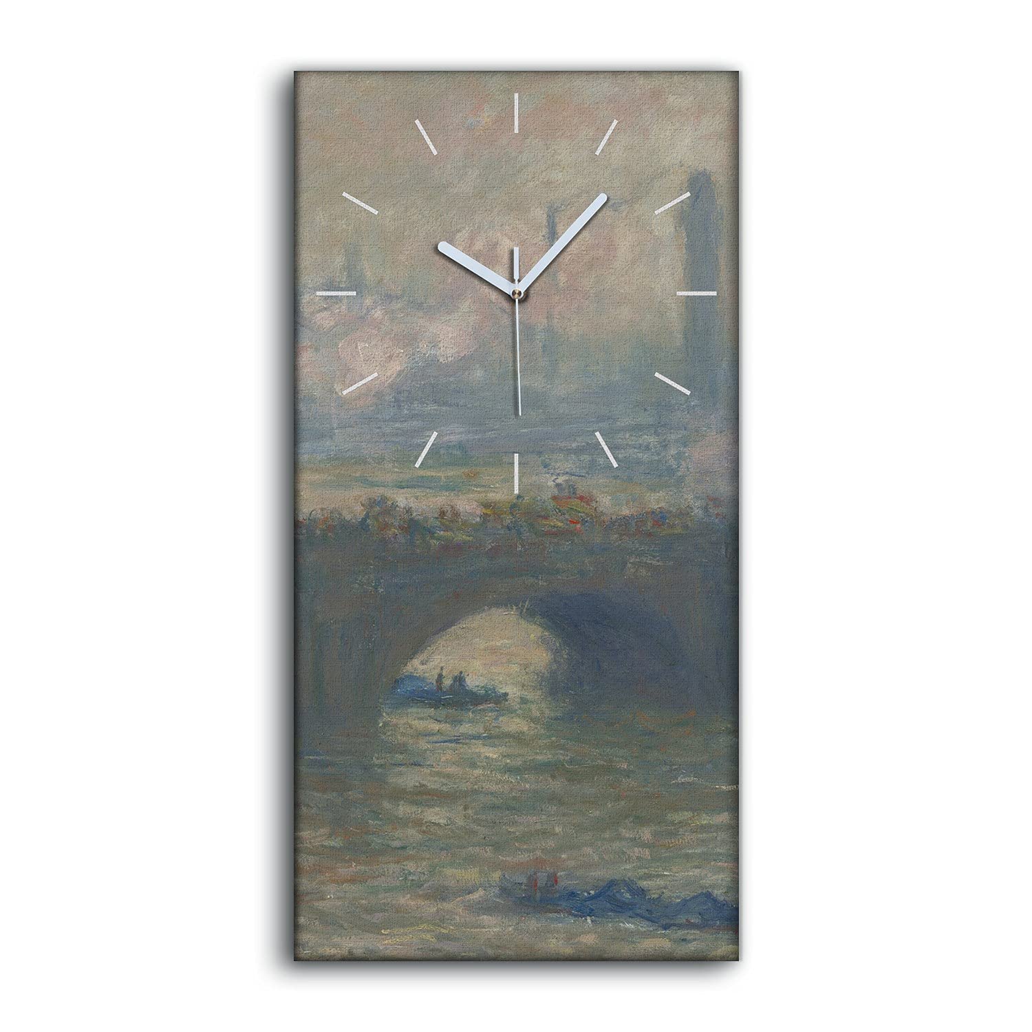 Horloge silencieuse sur toile pour chambre calme déco sans tic tac 30x60